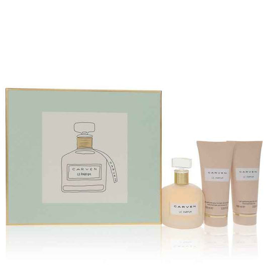 Carven Le Parfum Eau de Parfum Gift Set 100mL + 100mL Body Milk + 100mL Shower Gel