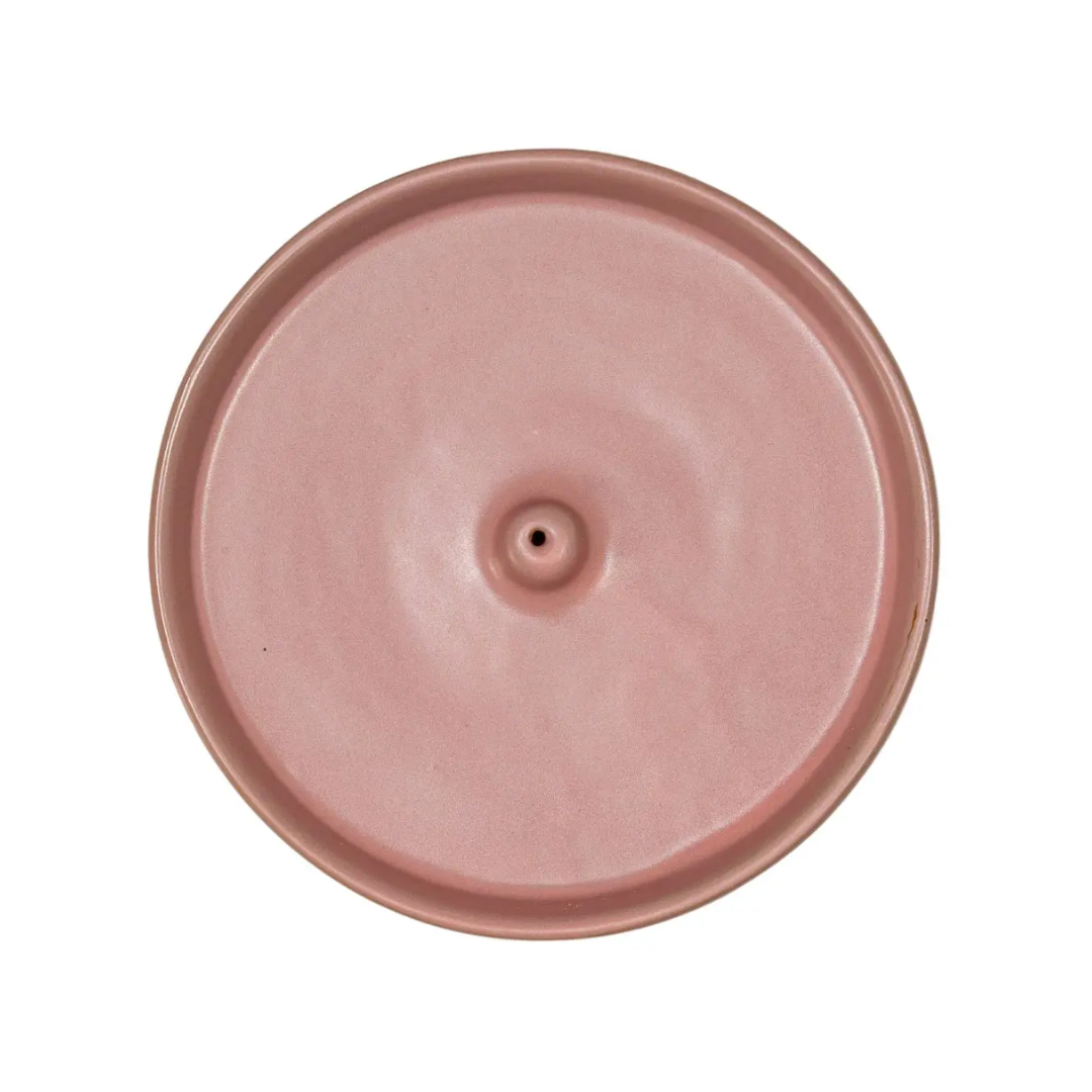 Exuro Ceramic Incense Holder 13cm - Blush - The Gift Company
