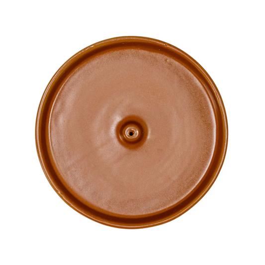 Exuro Ceramic Incense Holder 13cm - Rust - The Gift Company