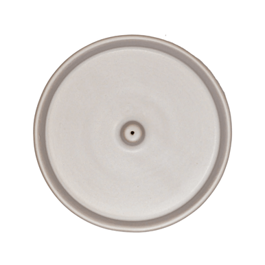 Exuro Ceramic Incense Holder 13cm - White - The Gift Company