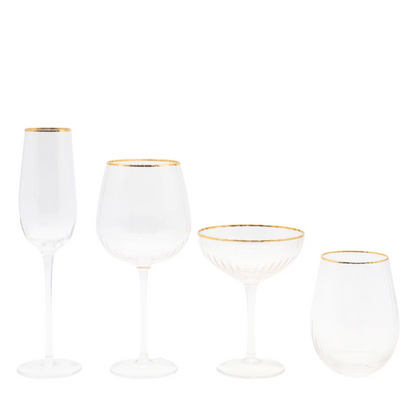 Clear Gin Tumblers - Zjoosh - Zjoosh Soiree Crystal Gin Tumblers Clear (Set of 2) - The Gift Company
