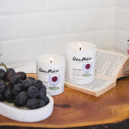 Clare Makes Constance Eucalyptus & Lavender Medium Candle 180g – Clare Makes product and lifestyle image 7