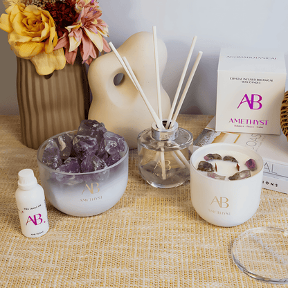 Crystal Diffuser - Aromabotanical - Aromabotanical Amethyst Crystal Potpourri & Oil - The Gift Company
