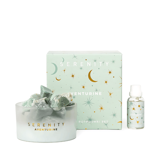 Crystal Diffuser - Serenity - Serenity Abundance Aventurine Crystal Potpourri & Oil - The Gift Company