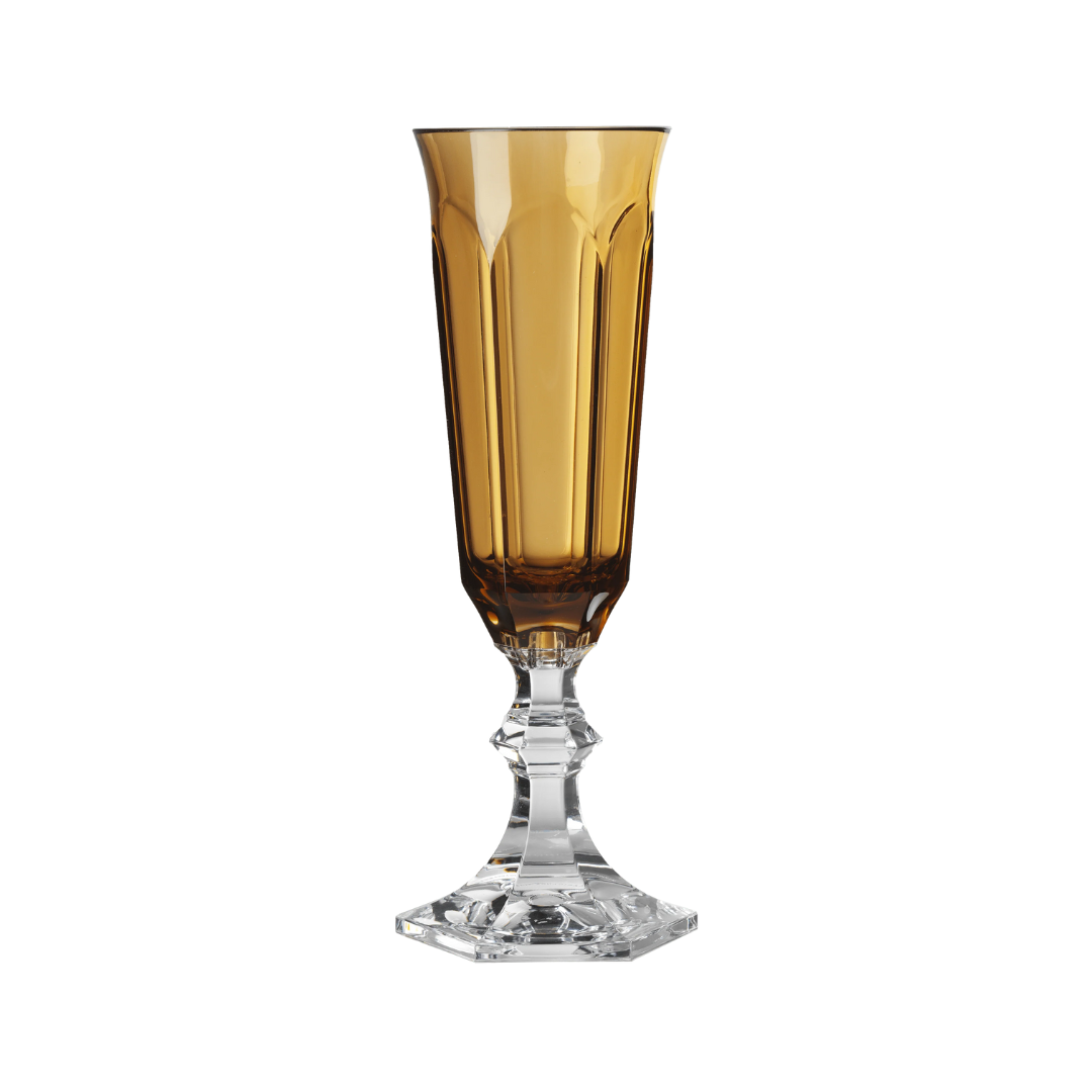 Dessert Glass Cup - Mario Luca Giusti - Mario Luca Giusti Dolce Vita Champagne Flute Amber - The Gift Company