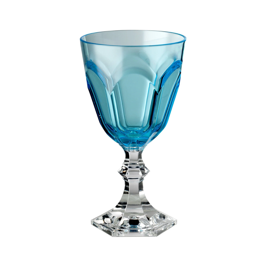 Dessert Glass Cup - Mario Luca Giusti - Mario Luca Giusti Dolce Vita Water Glass Set of 2 Turquoise - The Gift Company