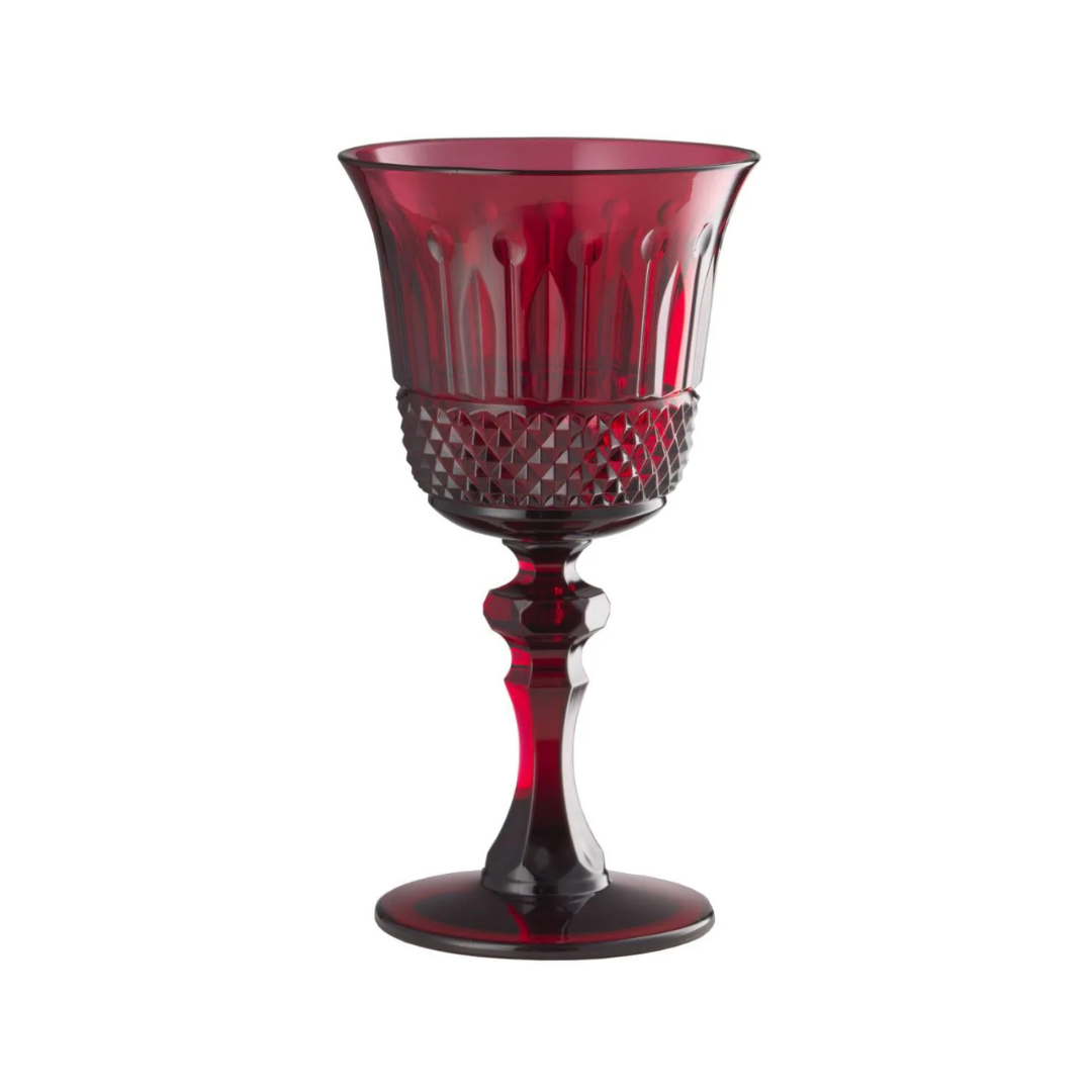 Dessert Glass Cup - Mario Luca Giusti - Mario Luca Giusti Nuova Italia Goblet Set of 2 Ruby - The Gift Company