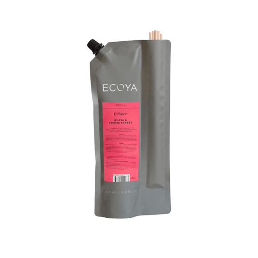 Diffuser - Ecoya - ECOYA Diffuser Refill Guava & Lychee Sorbet 200mL - The Gift Company