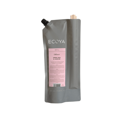 Diffuser - Ecoya - ECOYA Diffuser Refill - Sweet Pea & Jasmine 200mL - The Gift Company