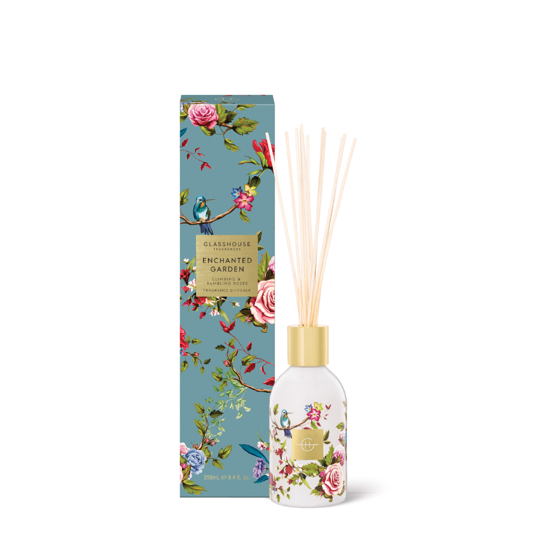 Diffuser - Glasshouse - Glasshouse Fragrances Diffuser - Enchanted Garden 250mL - The Gift Company