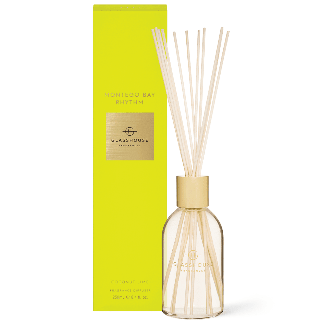 Diffuser - Glasshouse - Glasshouse Fragrances Diffuser - Montego Bay Rhythm 250mL - The Gift Company