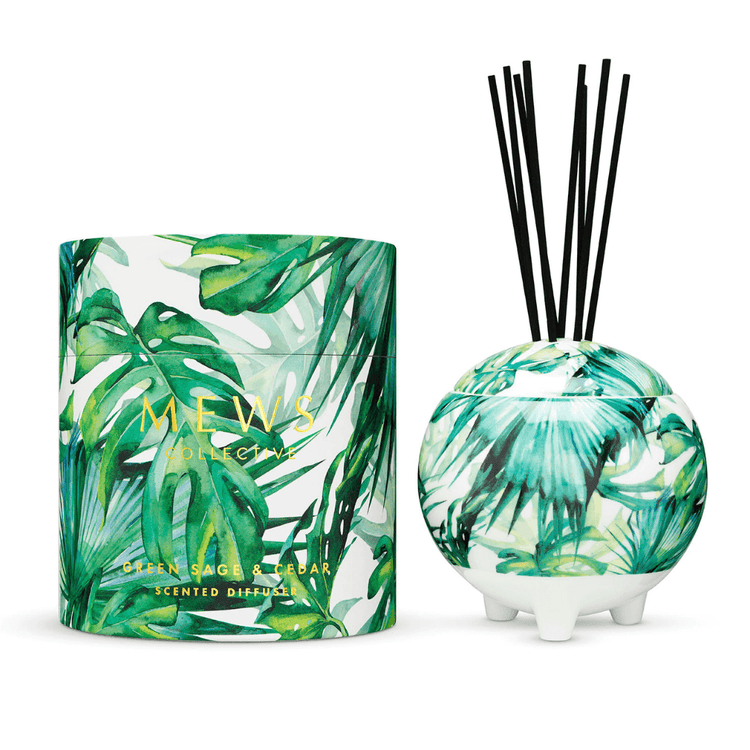 Diffuser - Mews Collective - Reed Diffuser - Green Sage & Cedar - The Gift Company