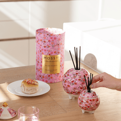 Diffuser - Moss St Ceramics - MOSS ST Blush Peonies Ceramic Diffuser 350ml - The Gift Company