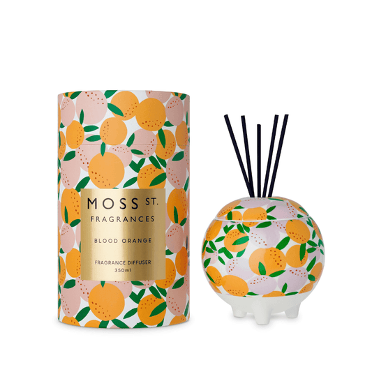 Diffuser - Moss St Ceramics - MOSS ST Ceramics Reed Diffuser - Blood Orange 350mL - The Gift Company