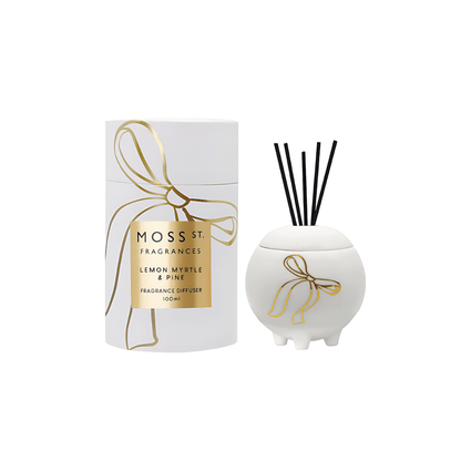 Diffuser - Moss St Ceramics - MOSS ST Lemon Myrtle & Pine Ceramic Diffuser 100mL - The Gift Company