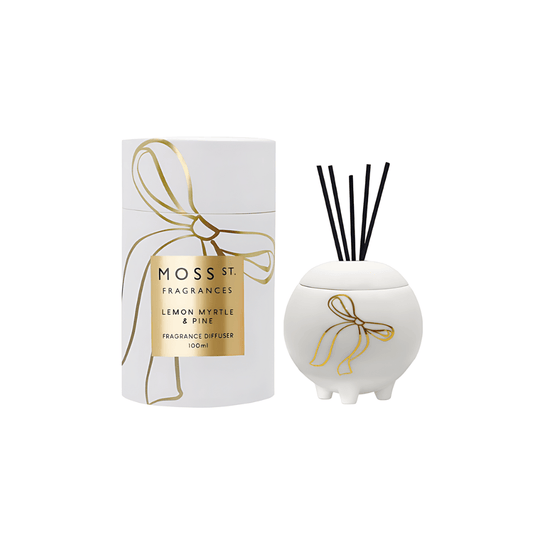 Diffuser - Moss St Ceramics - MOSS ST Lemon Myrtle & Pine Ceramic Diffuser 100mL - The Gift Company