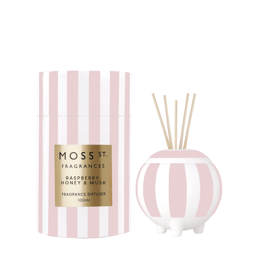 Diffuser - Moss St Ceramics - MOSS ST Raspberry, Honey & Musk Ceramic Diffuser 100mL - The Gift Company