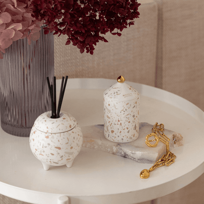 Diffuser - Moss St Ceramics - MOSS ST Reed Diffuser - Camellia & White Lotus 350mL - The Gift Company