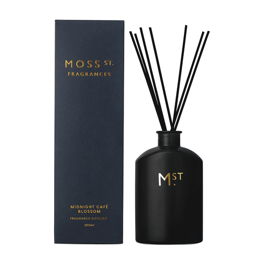 Diffuser - Moss St - MOSS ST Limited Edition: Midnight Café Blossom Fragrance Diffuser 300mL - The Gift Company