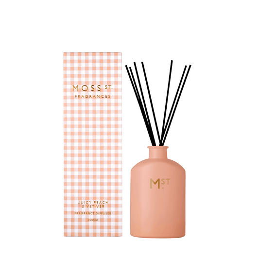 Diffuser - Moss St - MOSS ST Reed Diffuser - Juicy Peach & Vetiver 300mL - The Gift Company