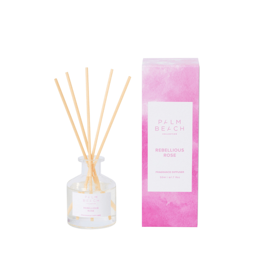 Diffuser - Palm Beach - Palm Beach - Rebellious Rose Reed Diffuser 50mL - The Gift Company