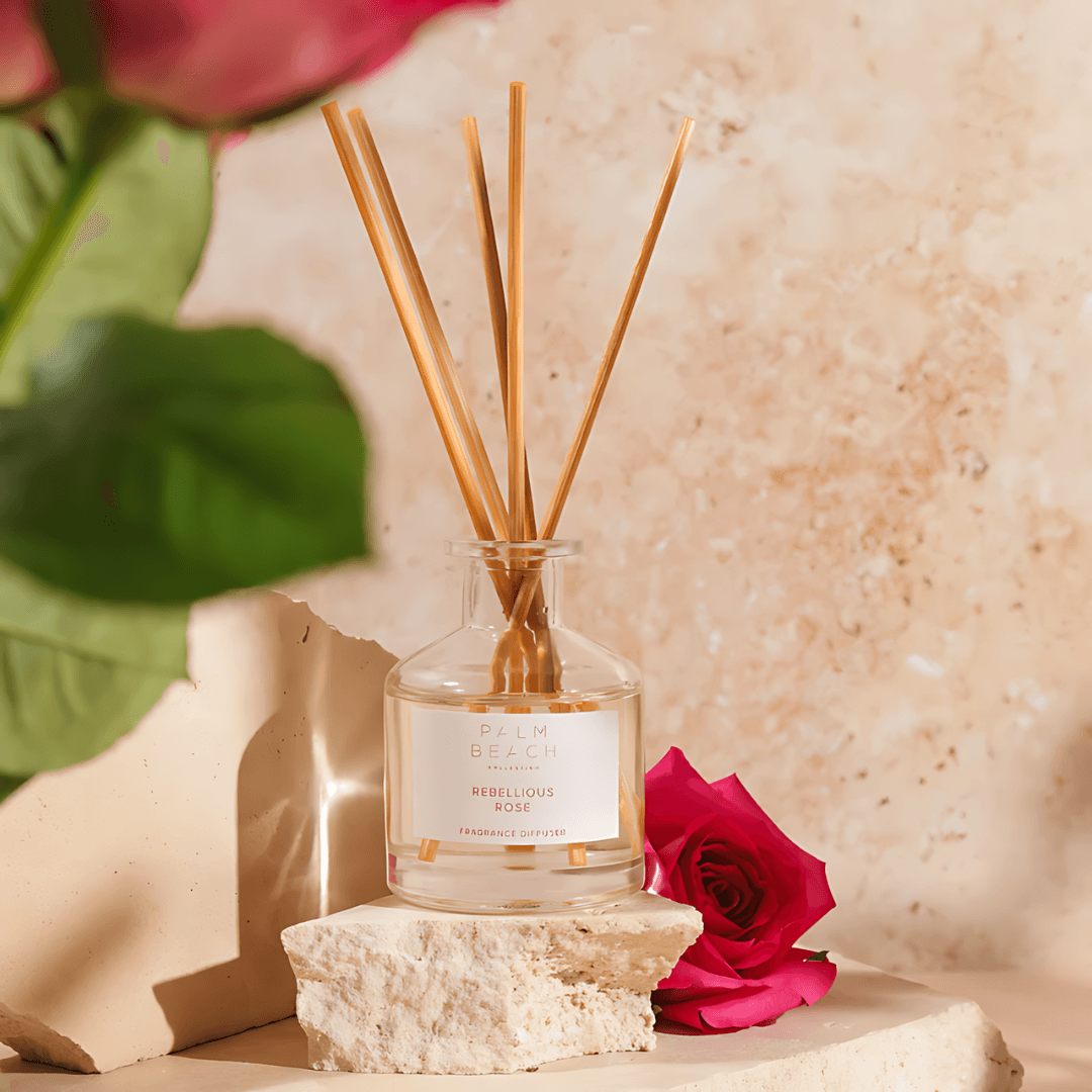 Diffuser - Palm Beach - Palm Beach - Rebellious Rose Reed Diffuser 50mL - The Gift Company