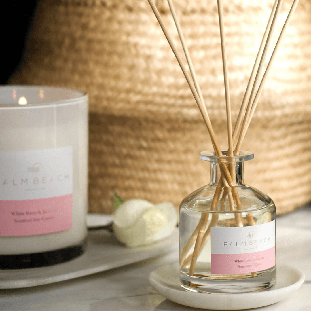 Diffuser - Palm Beach - Palm Beach - White Rose & Jasmine Reed Diffuser 250mL - The Gift Company