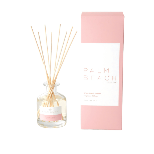 Diffuser - Palm Beach - Palm Beach - White Rose & Jasmine Reed Diffuser 250mL - The Gift Company