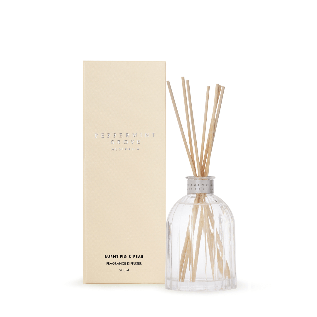 Diffuser - Peppermint Grove - Peppermint Grove Burnt Fig & Pear Diffuser 200ml - The Gift Company