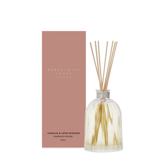 Diffuser - Peppermint Grove - Peppermint Grove Camellia & Lotus Blossom Diffuser 200ml - The Gift Company