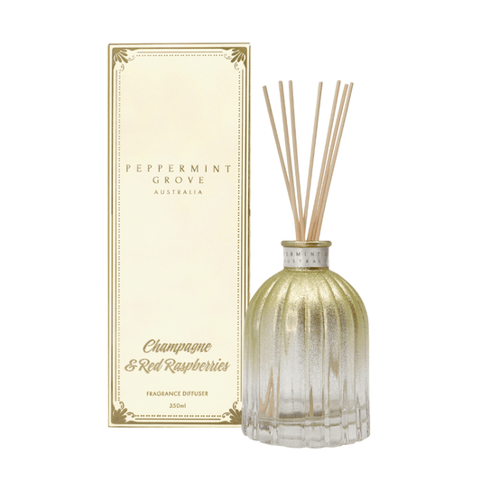 Diffuser - Peppermint Grove - Peppermint Grove Champagne & Red Raspberries Fragrance Diffuser 350ml - The Gift Company