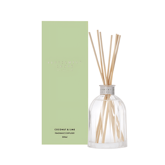 Diffuser - Peppermint Grove - Peppermint Grove Coconut & Lime Fragrance Diffuser 200ml - The Gift Company