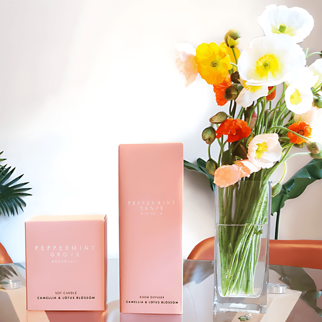Diffuser - Peppermint Grove - Peppermint Grove Diffuser 350mL - Camellia & Lotus Blossom - The Gift Company