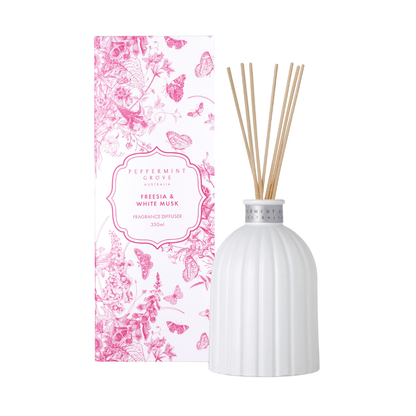 Diffuser - Peppermint Grove - Peppermint Grove Diffuser 350mL - Freesia & White Musk - The Gift Company