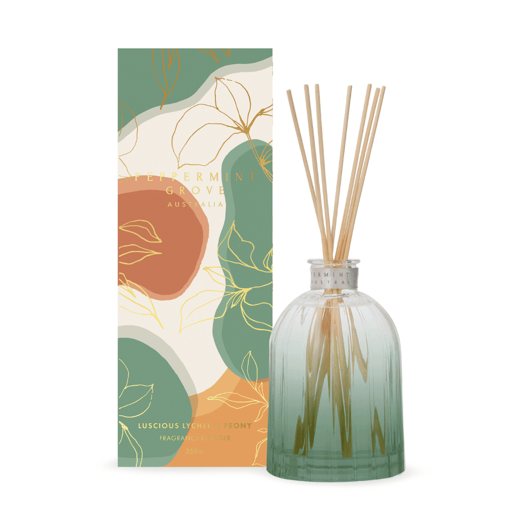 Diffuser - Peppermint Grove - Peppermint Grove Diffuser 350mL - Luscious Lychee & Peony - The Gift Company