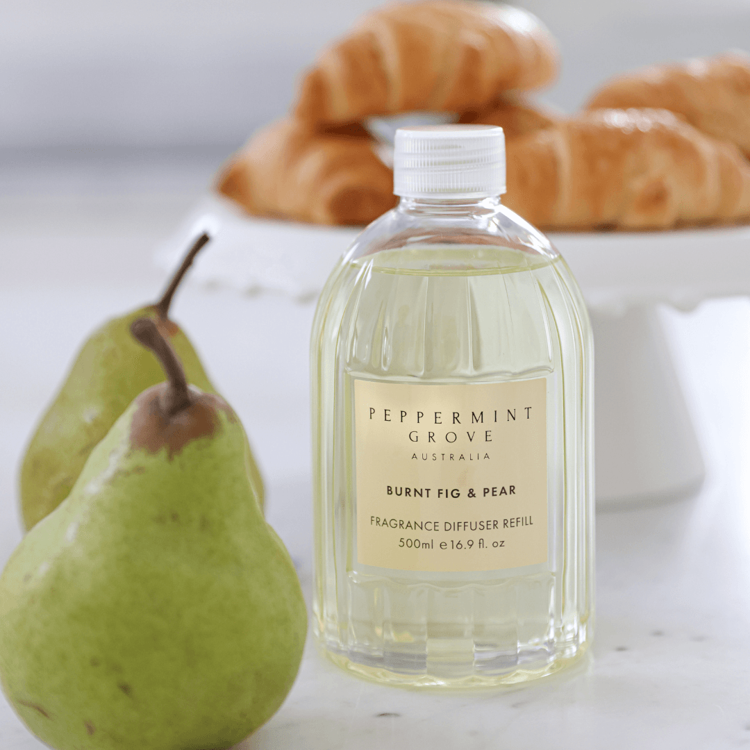 Diffuser - Peppermint Grove - Peppermint Grove Diffuser Refill 500mL - Burnt Fig & Pear - The Gift Company