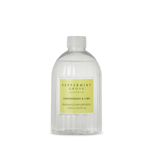 Diffuser - Peppermint Grove - Peppermint Grove Diffuser Refill 500mL - Lemongrass & Lime - The Gift Company