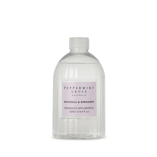 Diffuser - Peppermint Grove - Peppermint Grove Diffuser Refill 500mL - Patchouli & Bergamot - The Gift Company