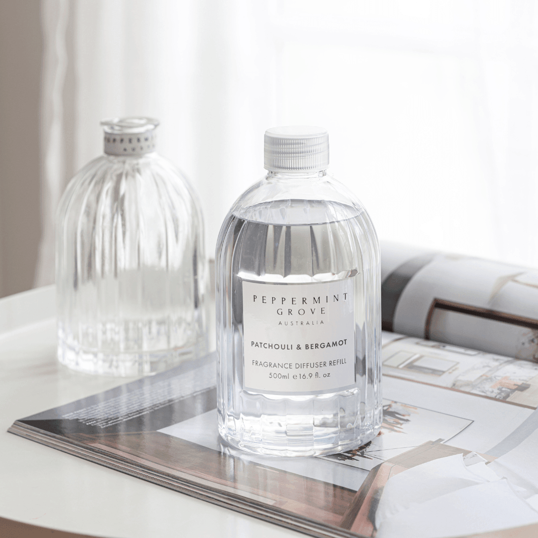 Diffuser - Peppermint Grove - Peppermint Grove Diffuser Refill 500mL - Patchouli & Bergamot - The Gift Company