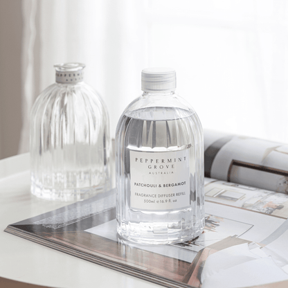 Diffuser - Peppermint Grove - Peppermint Grove Diffuser Refill 500mL - Patchouli & Bergamot - The Gift Company
