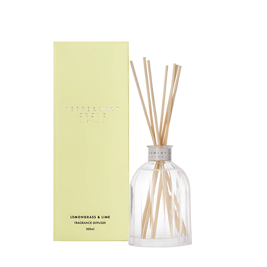 Diffuser - Peppermint Grove - Peppermint Grove Lemongrass & Lime Fragrance Diffuser 200ml - The Gift Company