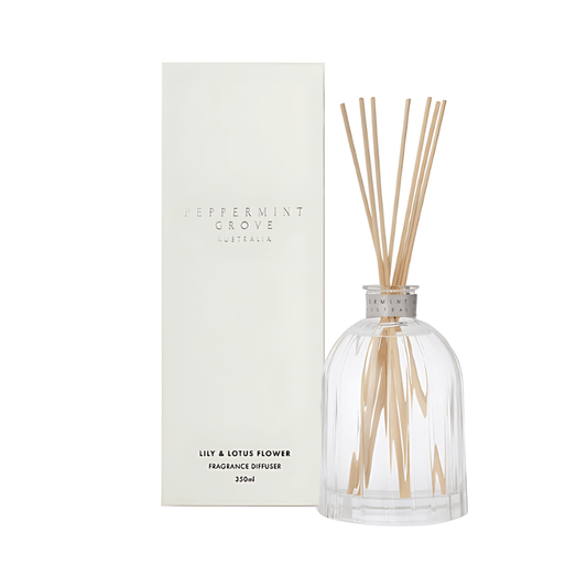 Diffuser - Peppermint Grove - Peppermint Grove Lily & Lotus Flower Fragrance Diffuser 350ml - The Gift Company