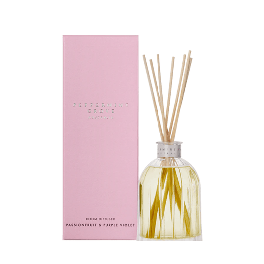 Diffuser - Peppermint Grove - Peppermint Grove Passionfruit & Purple Violet Fragrance Diffuser 200ml - The Gift Company