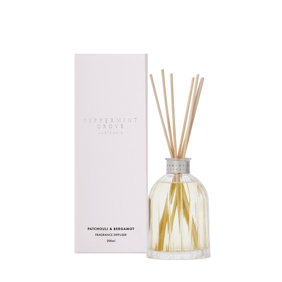 Diffuser - Peppermint Grove - Peppermint Grove Patchouli & Bergamot Fragrance Diffuser 200ml - The Gift Company