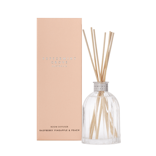 Diffuser - Peppermint Grove - Peppermint Grove Raspberry, Pineapple & Peach Fragrance Diffuser 200ml - The Gift Company