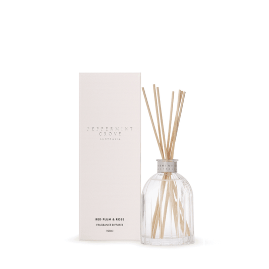 Diffuser - Peppermint Grove - Peppermint Grove Red Plum & Rose Diffuser 100mL - The Gift Company