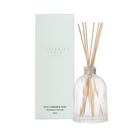 Diffuser - Peppermint Grove - Peppermint Grove Wild Jasmine & Mint Fragrance Diffuser 350ml - The Gift Company