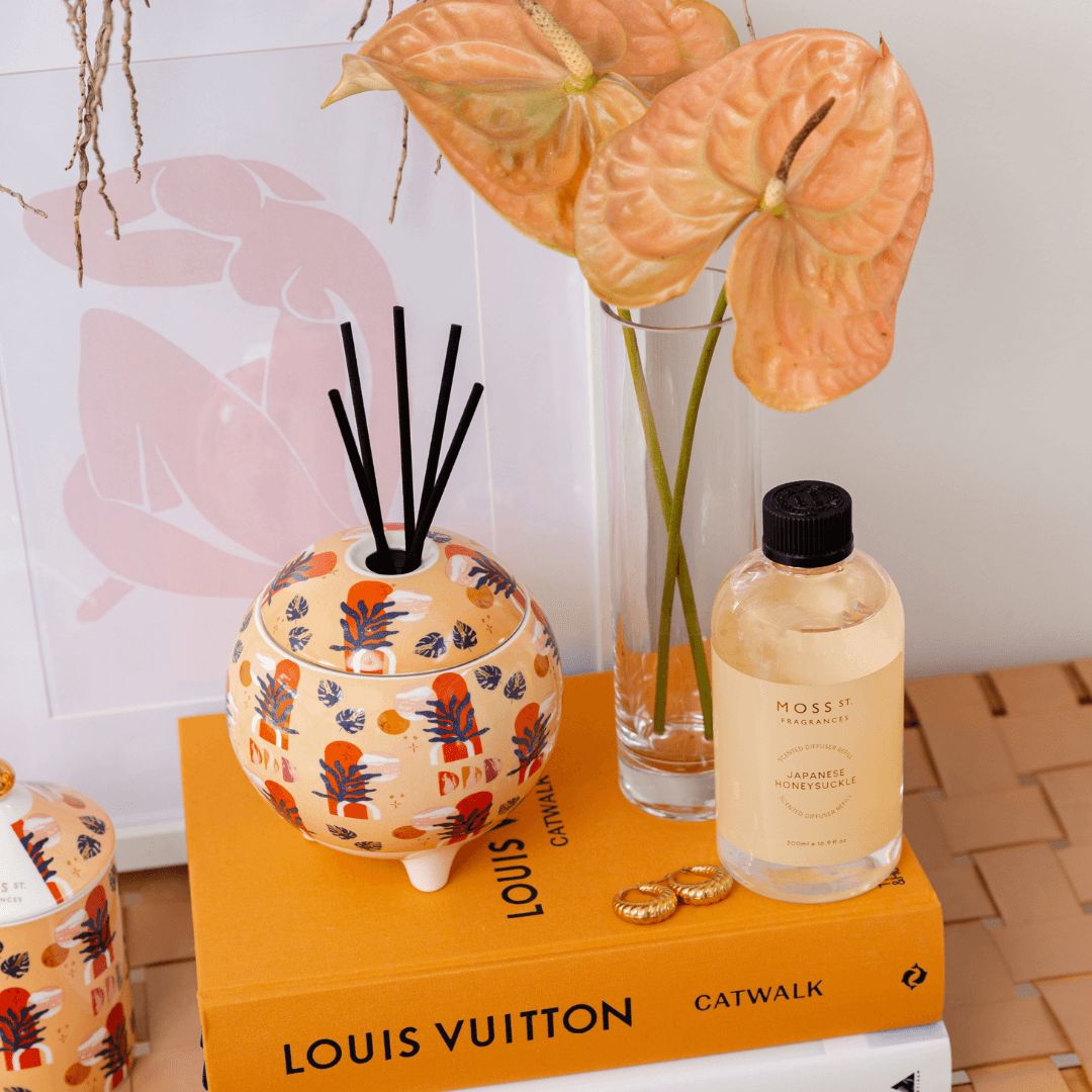 Diffuser Refill - Moss St Ceramics - MOSS ST Japanese Honeysuckle Diffuser Refill 500ml - The Gift Company