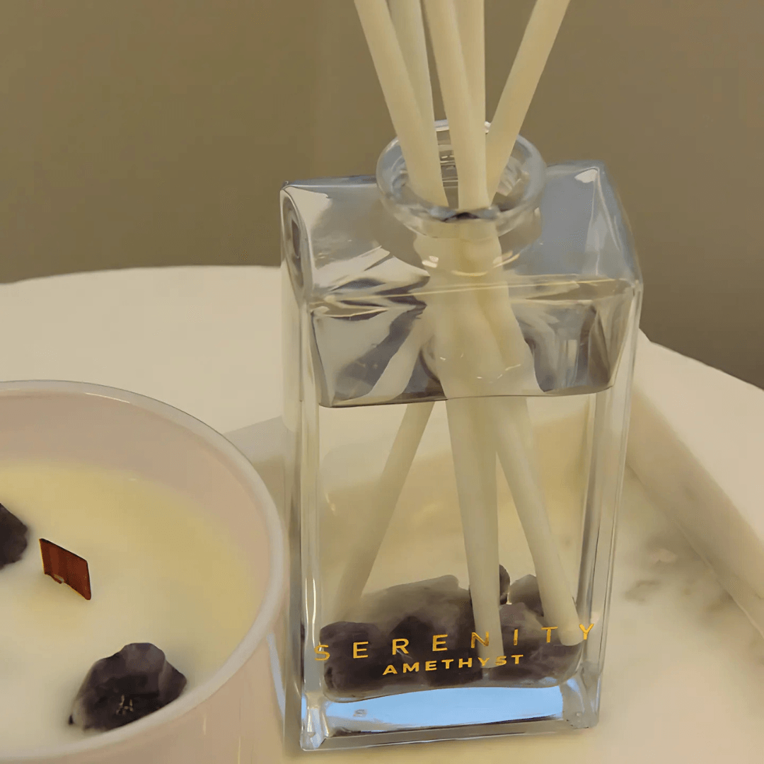 Diffuser - Serenity - Serenity De-Stress Amethyst Crystal Diffuser 130mL - The Gift Company