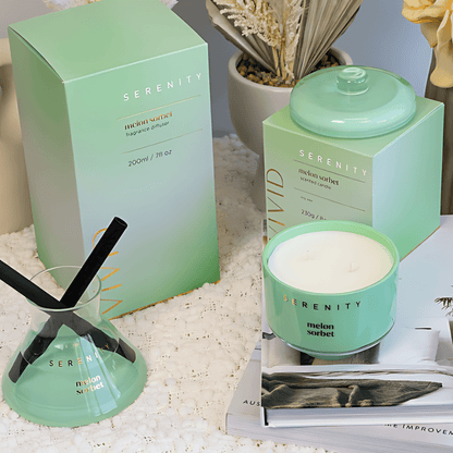 Diffuser - Serenity - Serenity Melon Sorbet Diffuser 200ml - The Gift Company